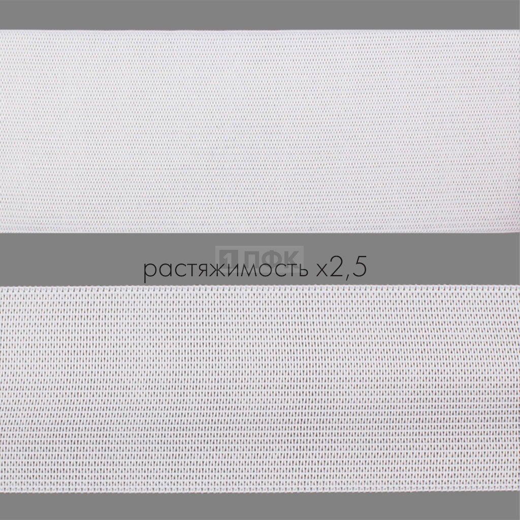 Резинка вязанная 60мм 22.2 гр/м цв белый (рул 40м/уп 200м)