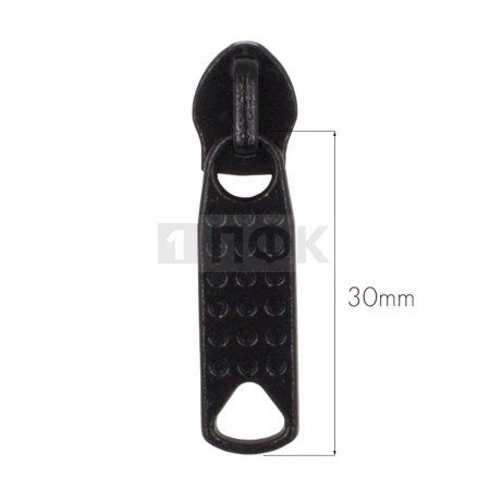 Бегунок для спиральной (витой) молнии тип 7 галант "18 точек" цв 322 черный (уп 500шт/5000шт)