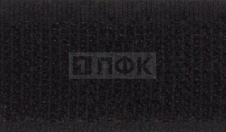 Лента контактная пришивная (липучка/велькро) 25мм цв 090 чёрный (рул 25м/кор 500м) 100% полиэстер