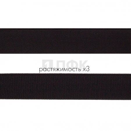 Резинка тканая 20мм 15.2 гр/м цв черный (уп 30м/450м)
