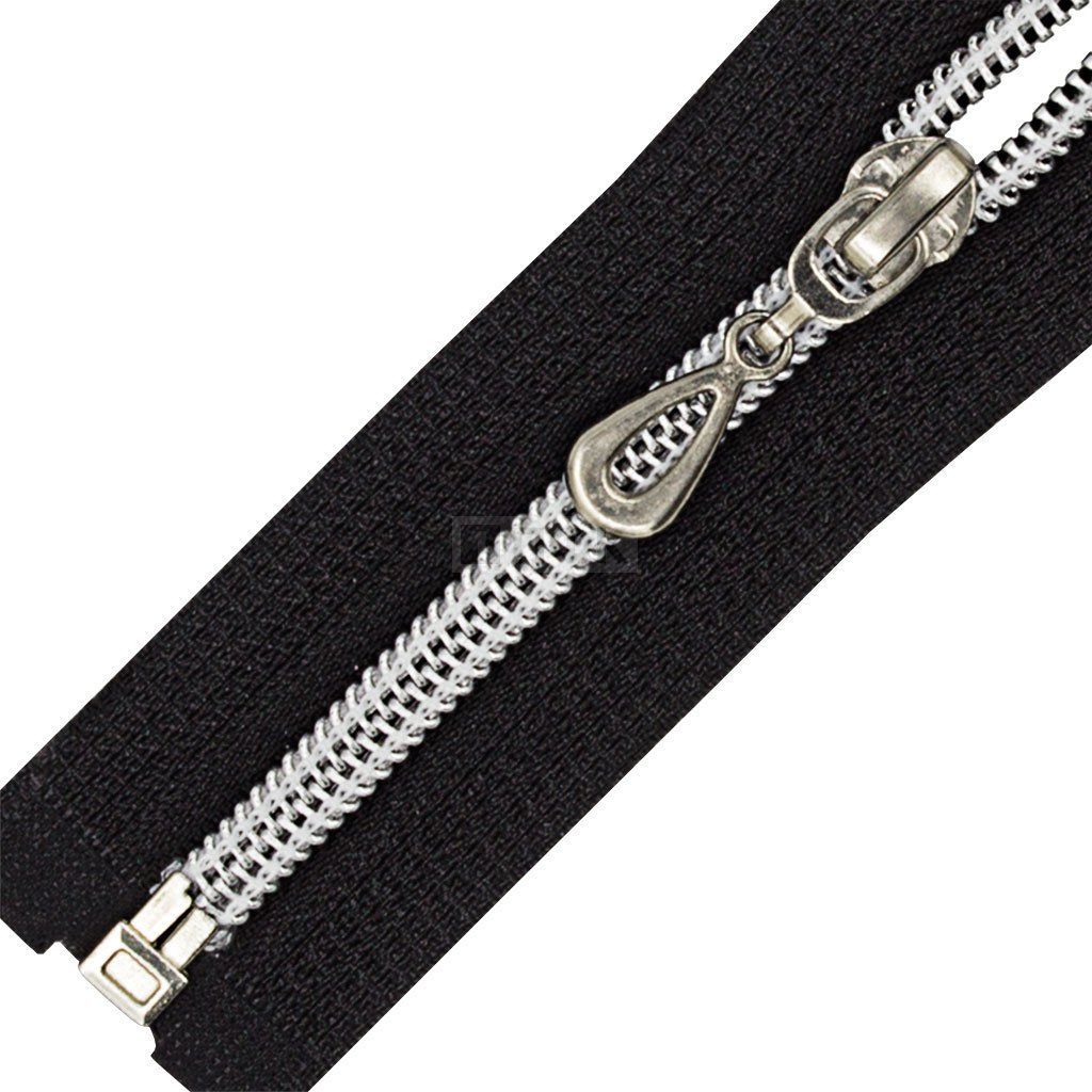 Молния спиральная (витая) тип 7 65см арт.0325 разъем цв 322 зв серебро (уп 100шт)