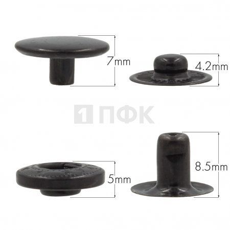 Кнопка для одежды 15мм Альфа латунь цв оксид (уп 720шт) NEW STAR 