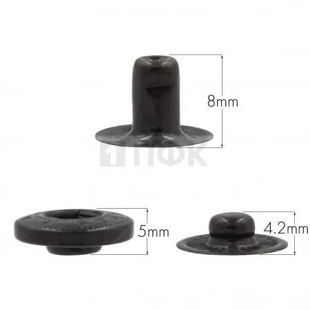 3 Части кнопки для одежды 15мм Альфа нерж цв оксид (уп 720шт) DNG