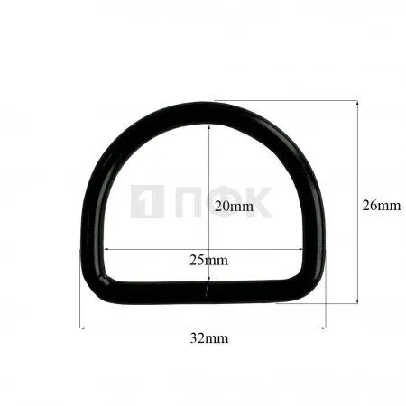 Полукольцо 25мм (толщ 3мм) цв оксид сварное (уп 500шт/10000шт) ВЫСОКОЕ